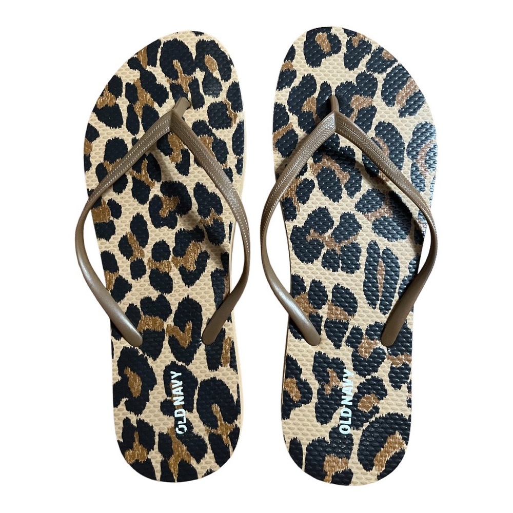 Old Navy Animal Print Flip Flops 10 - 11